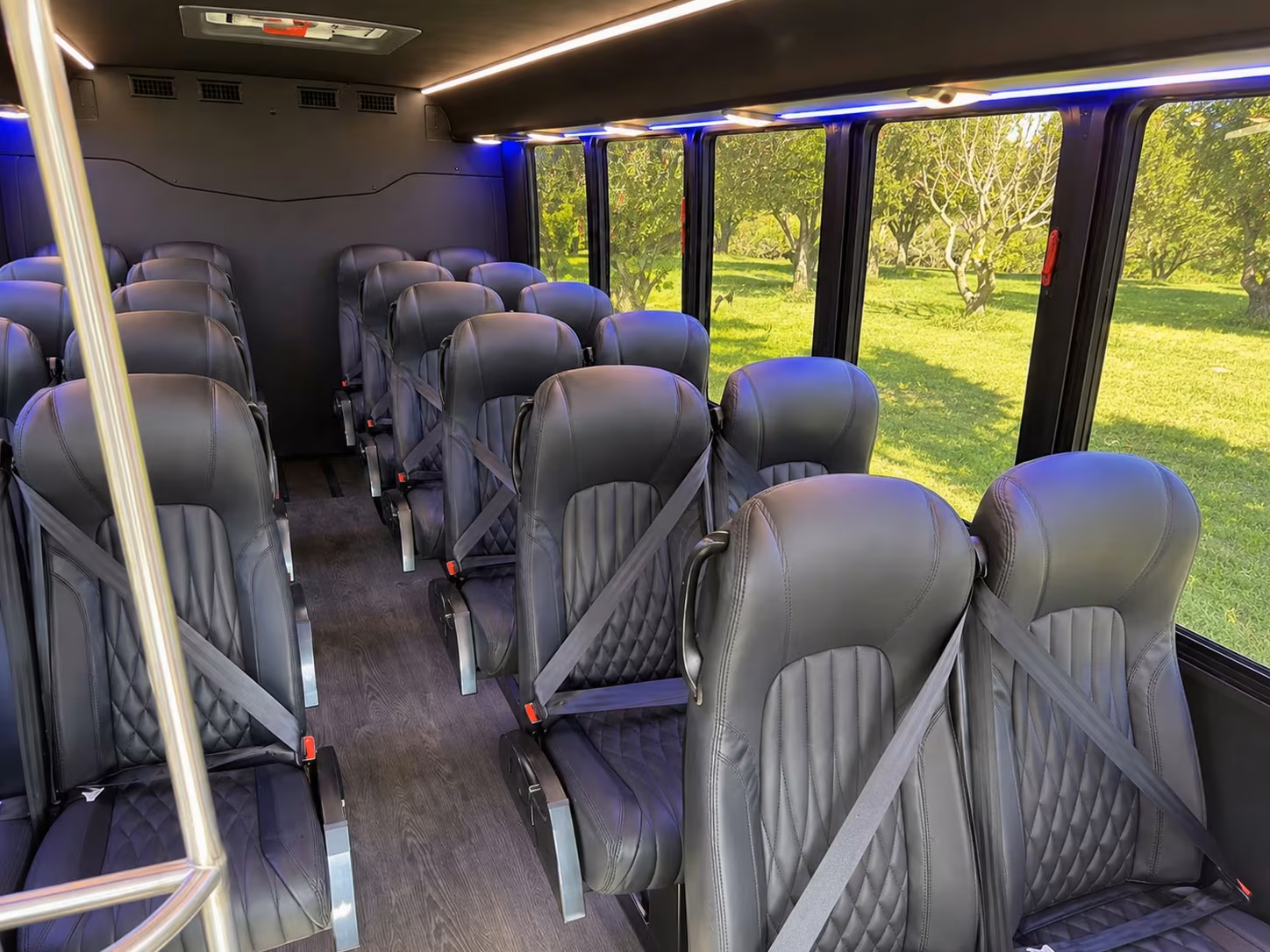 15 passenger minibus interior