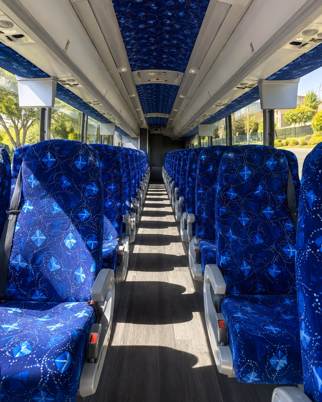 56 passenger charter bus interior