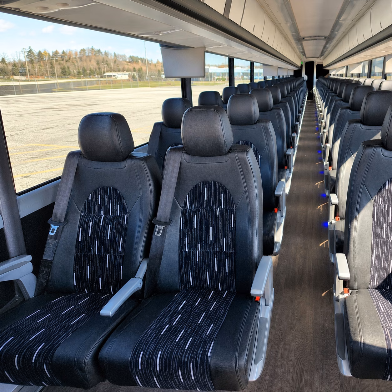 fayetteville charter bus interior