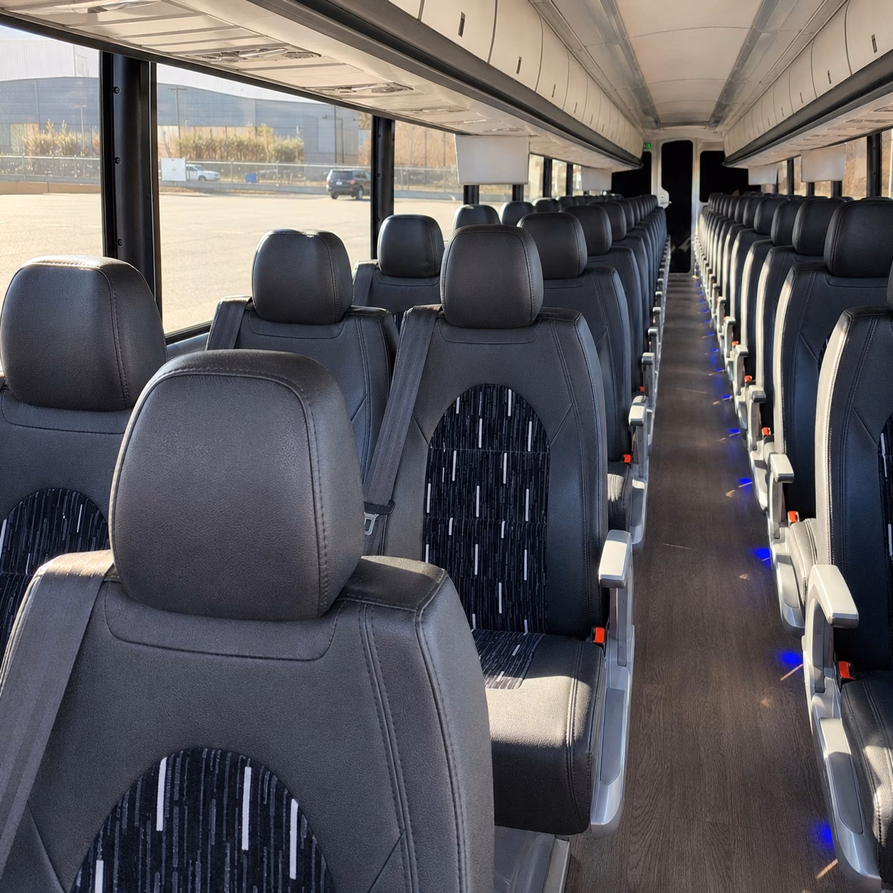 fayetteville charter bus rental interior