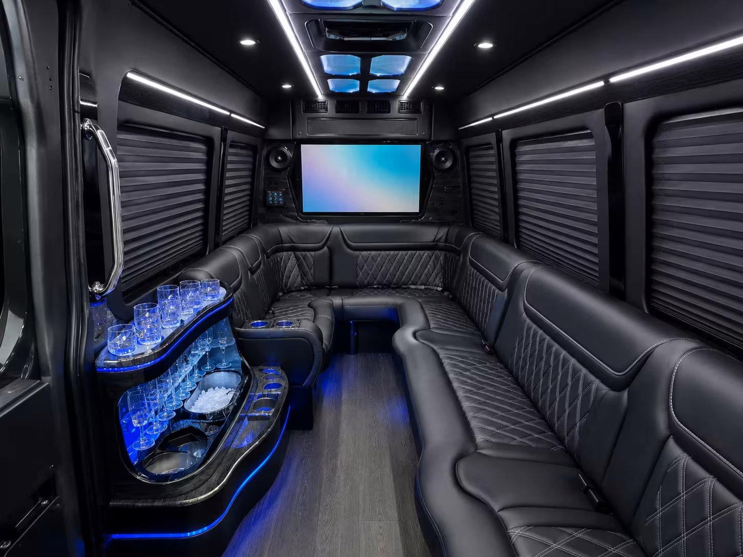 prom transportation to fayetteville town center and u of a venues