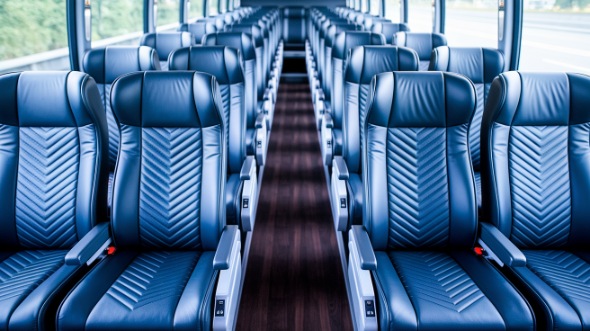 fayetteville 56 passenger charter bus inside