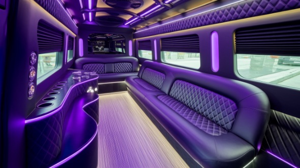 party bus rental interior fayetteville