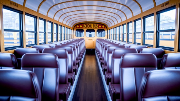 school bus rental interior fayetteville